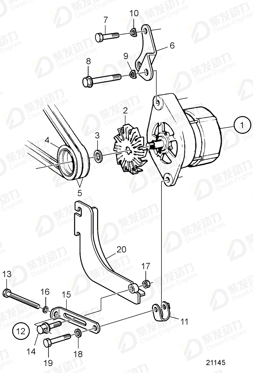 volvo penta Bracket 3831161 Drawing volvo penta Bracket 3831161 Drawing